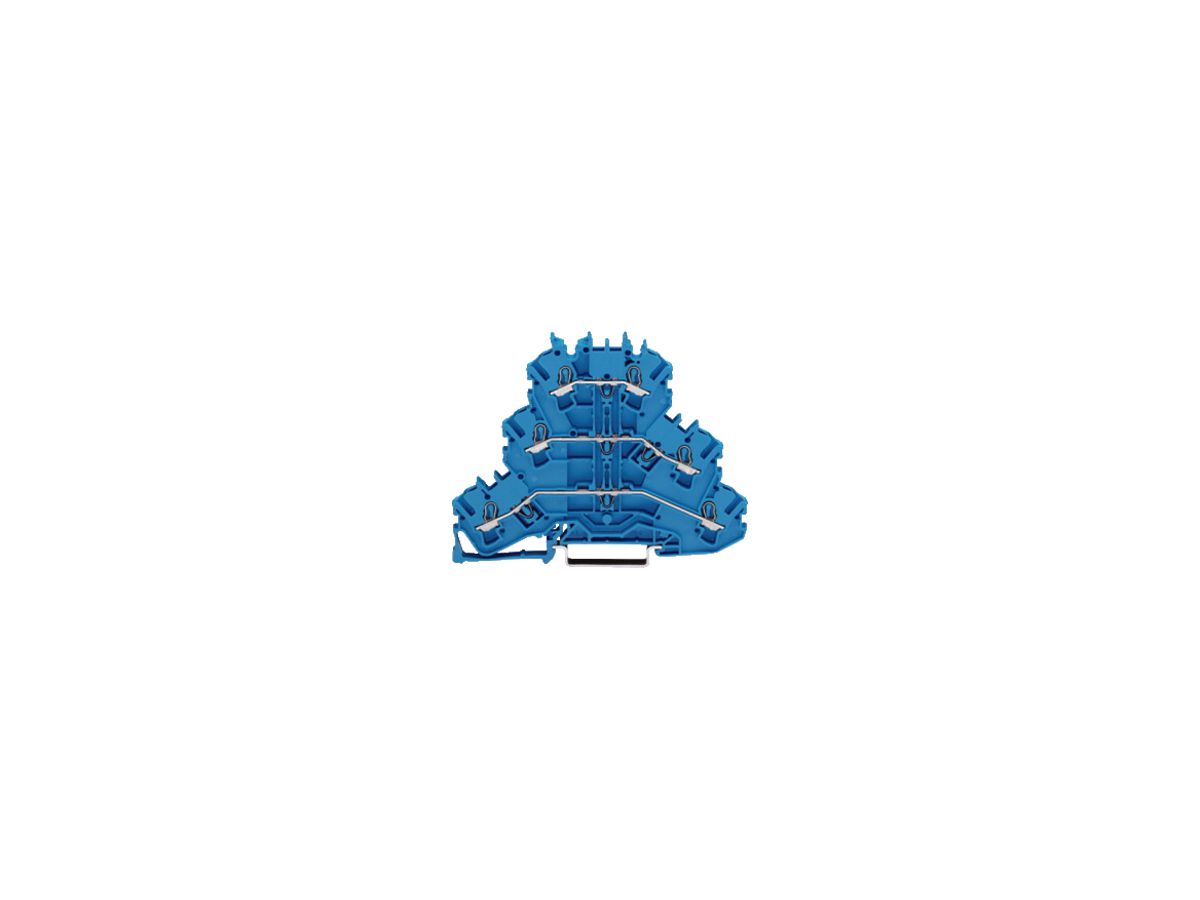 Dreistockklemme WAGO TOPJOB-S 2.5mm² N/N/N blau WAGO