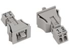 Buchse WAGO 2L 0.25…1.5mm² grau Codierung B 16A 250V Snap-In