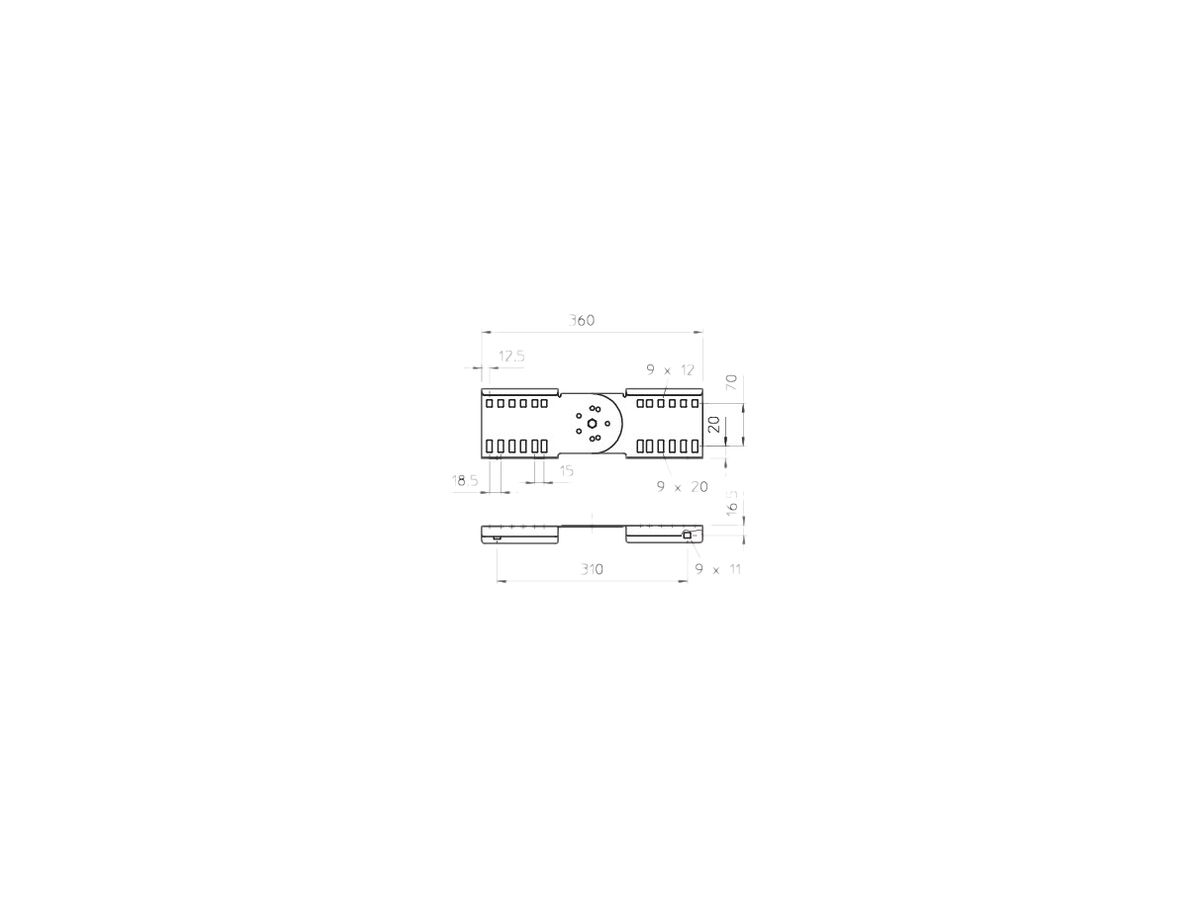 Gelenkverbinder Bettermann H=110mm für Kabelleiter