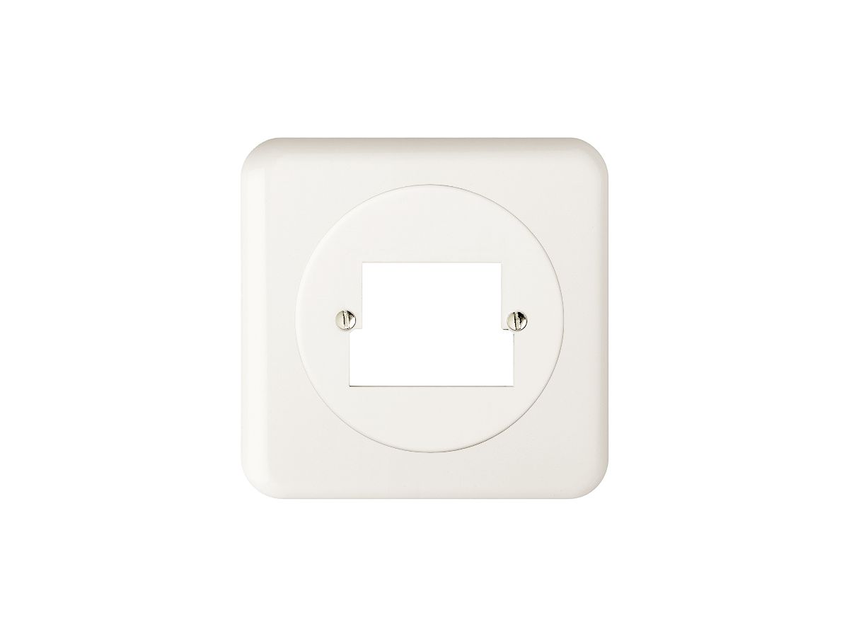 UP-Frontset FH 2×TT/2×RJ45 ITplus weiss