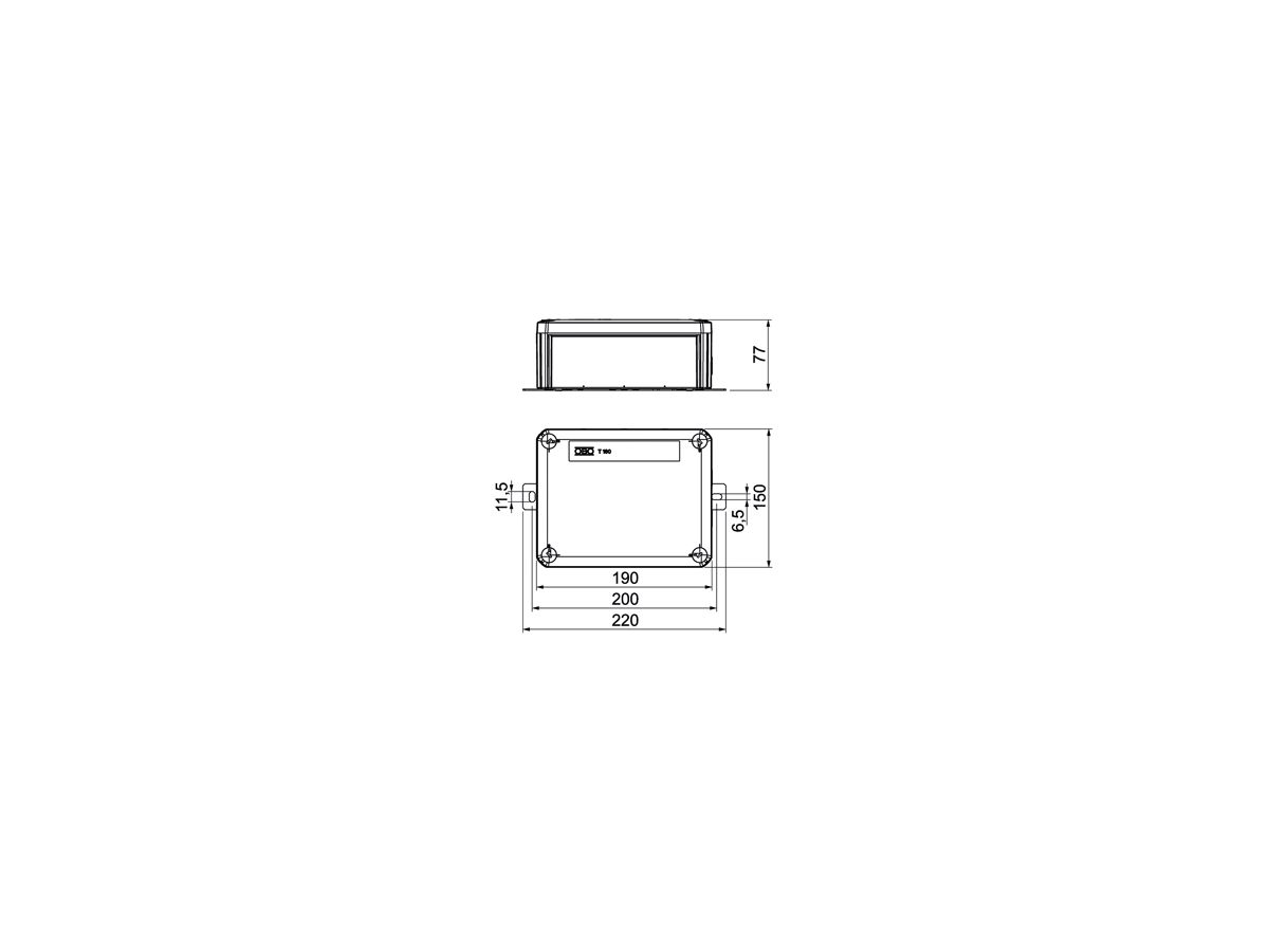 Kabelabzweigkasten Bettermann E30-E90 unbestückt 190×150×77mm or