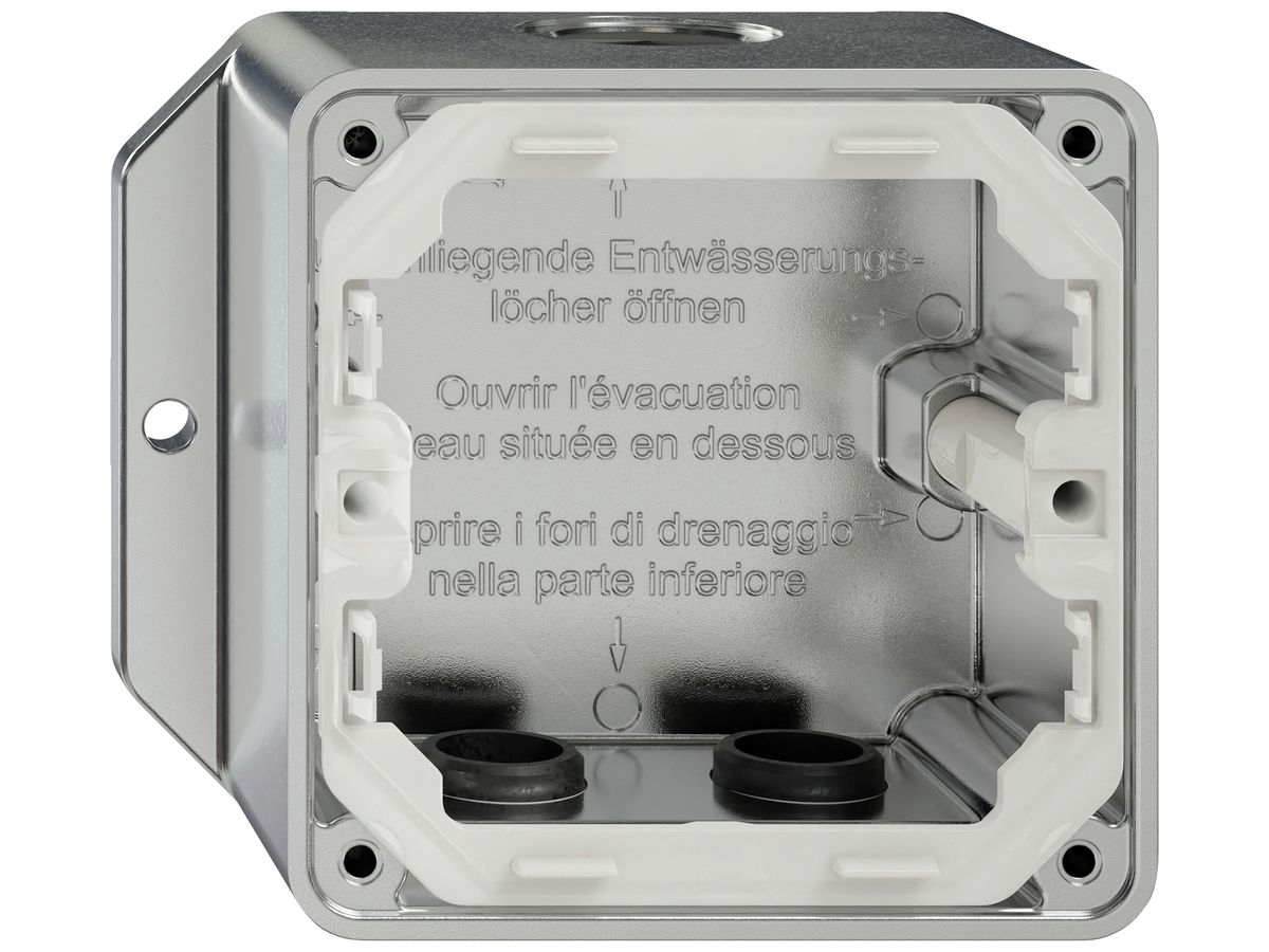 AP-Kopfzeile ELEMENT SNAPFIX® 1×1 111×93mm Aluminium matt 2 Einführungen