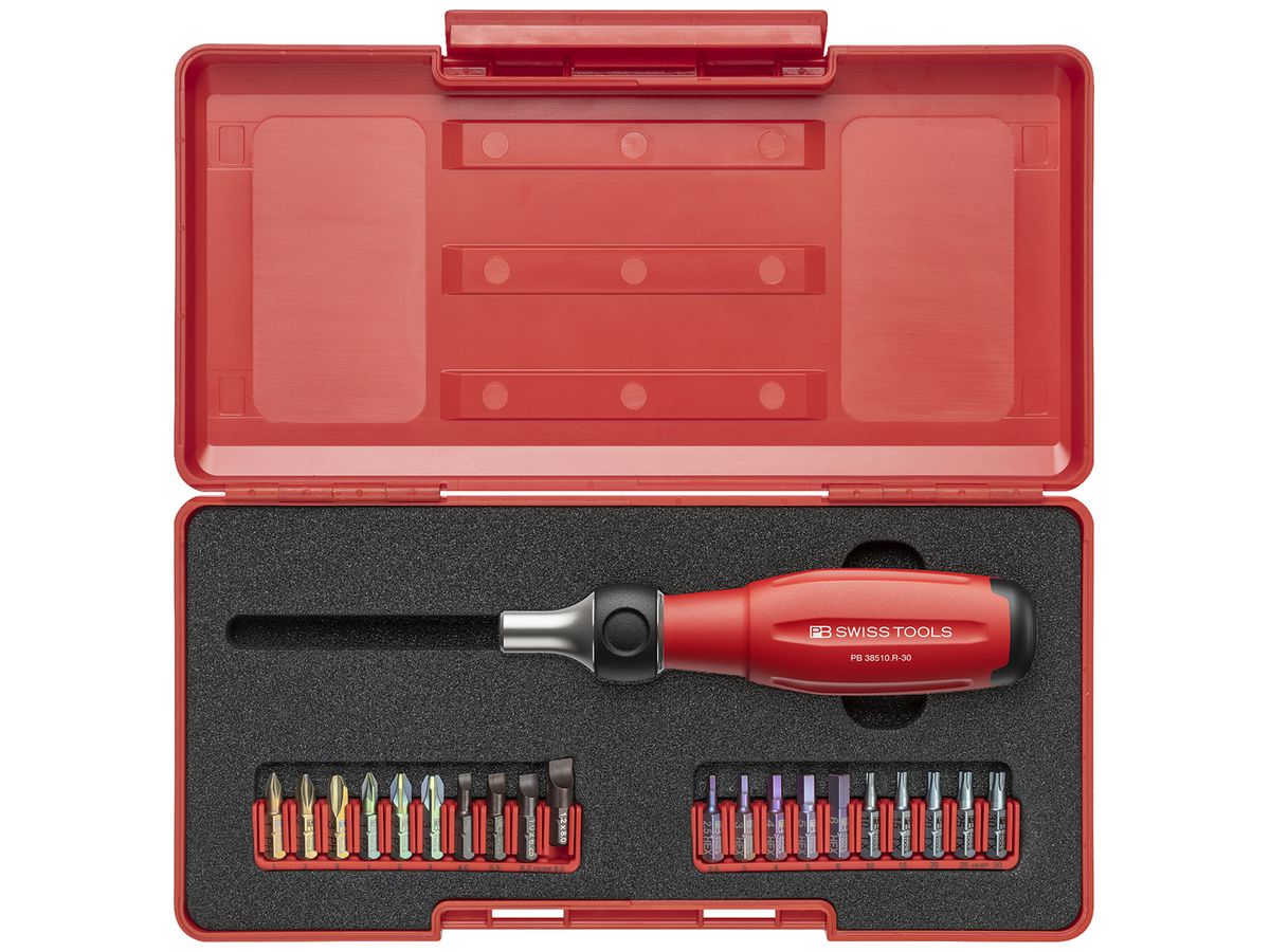 Bit-Set PB SwissGrip Evo 20 Bits Mit Bit-Knarre Kunststoffbox