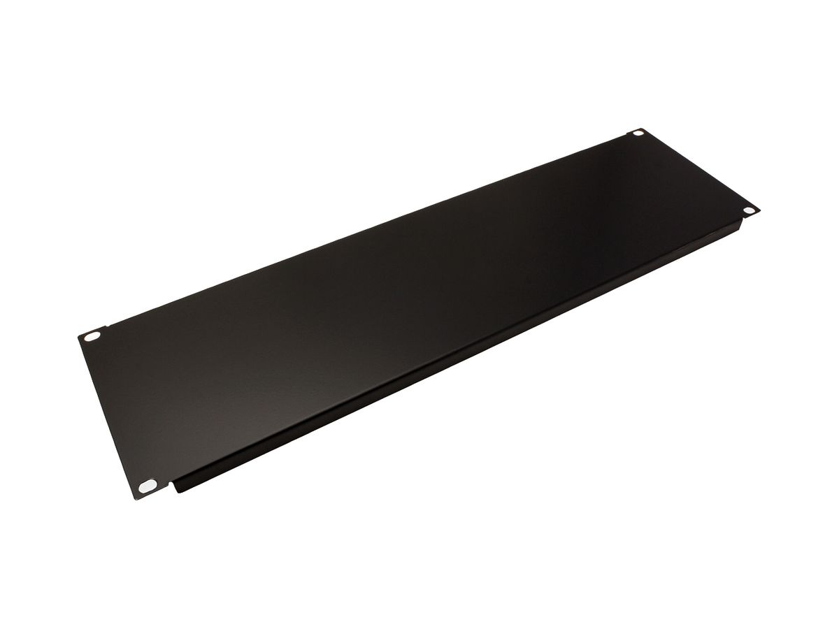Blindplatte 19" VALUE, 3HE, schwarz (RAL 9005)