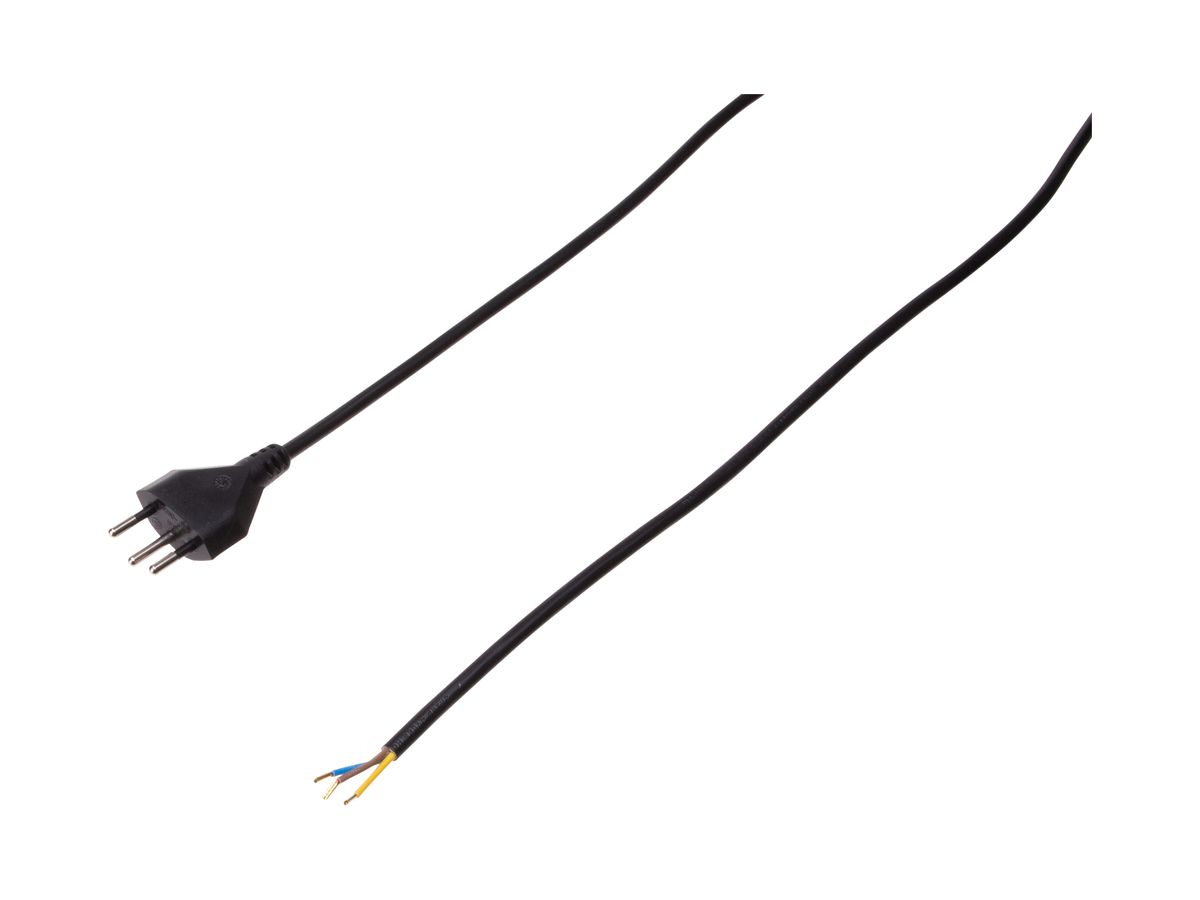 Anschlusskabel MH Td 3×1.5mm² 5m schwarz Stecker T12