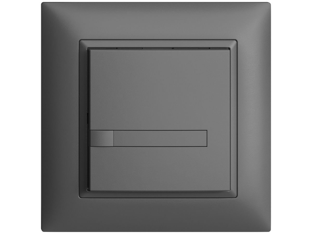 UP-Taster KNX 1-fach EDIZIOdue dunkelgrau RGB ohne LED mit Papiereinlage