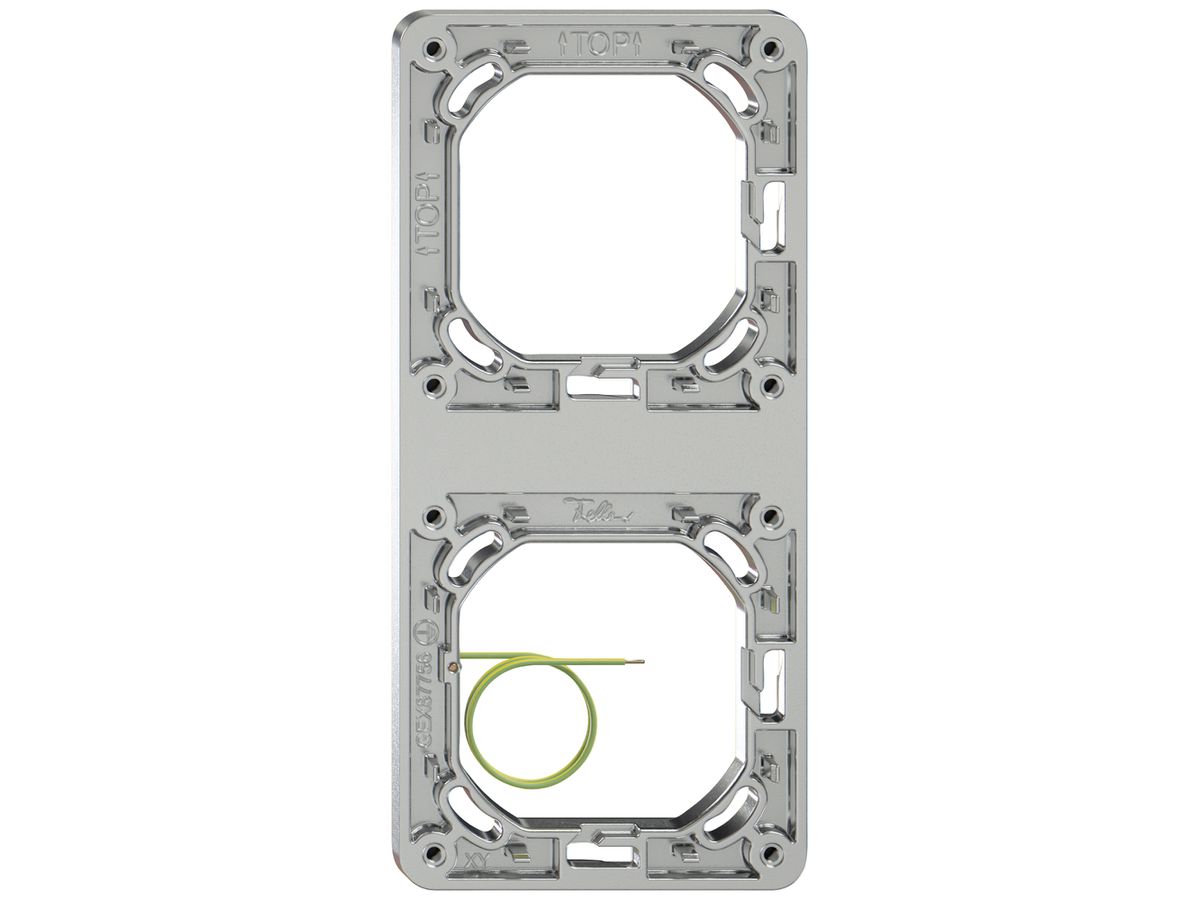 Montagerahmen ELEMENT SNAPFIX® 2×1 vertikal 87×187mm Aluminium