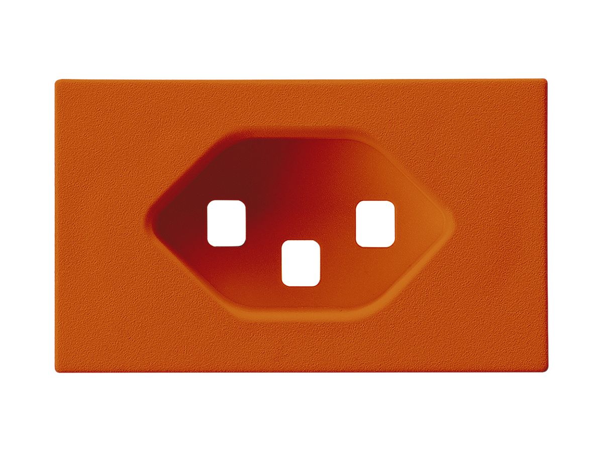 Frontplatte zu FLF-Steckdose Hager 1×Typ 23 Z orange