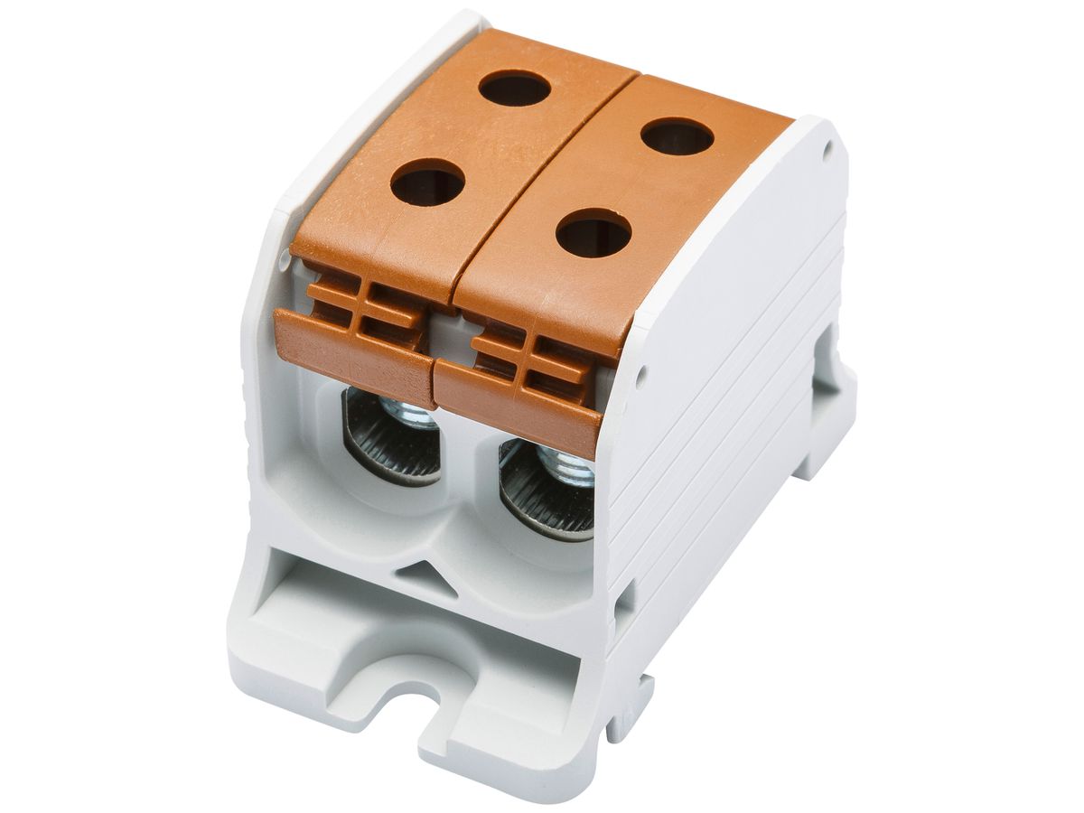 Verteilerblock Bals RKA 50 1P 150A 2×Eingang 2×Ausgang 4…50mm² braun