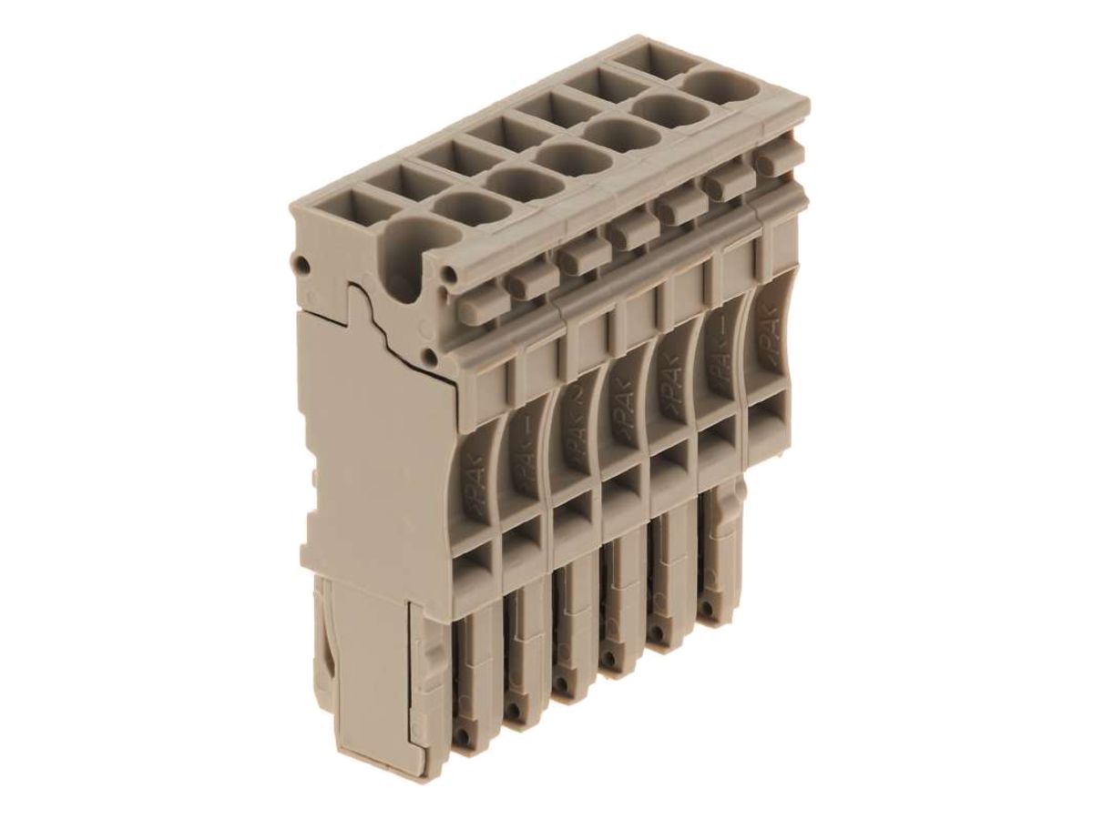 Stecker Weidmüller ZP 2.5/1AN/7 Zugfeder 2.5mm² 7L beige