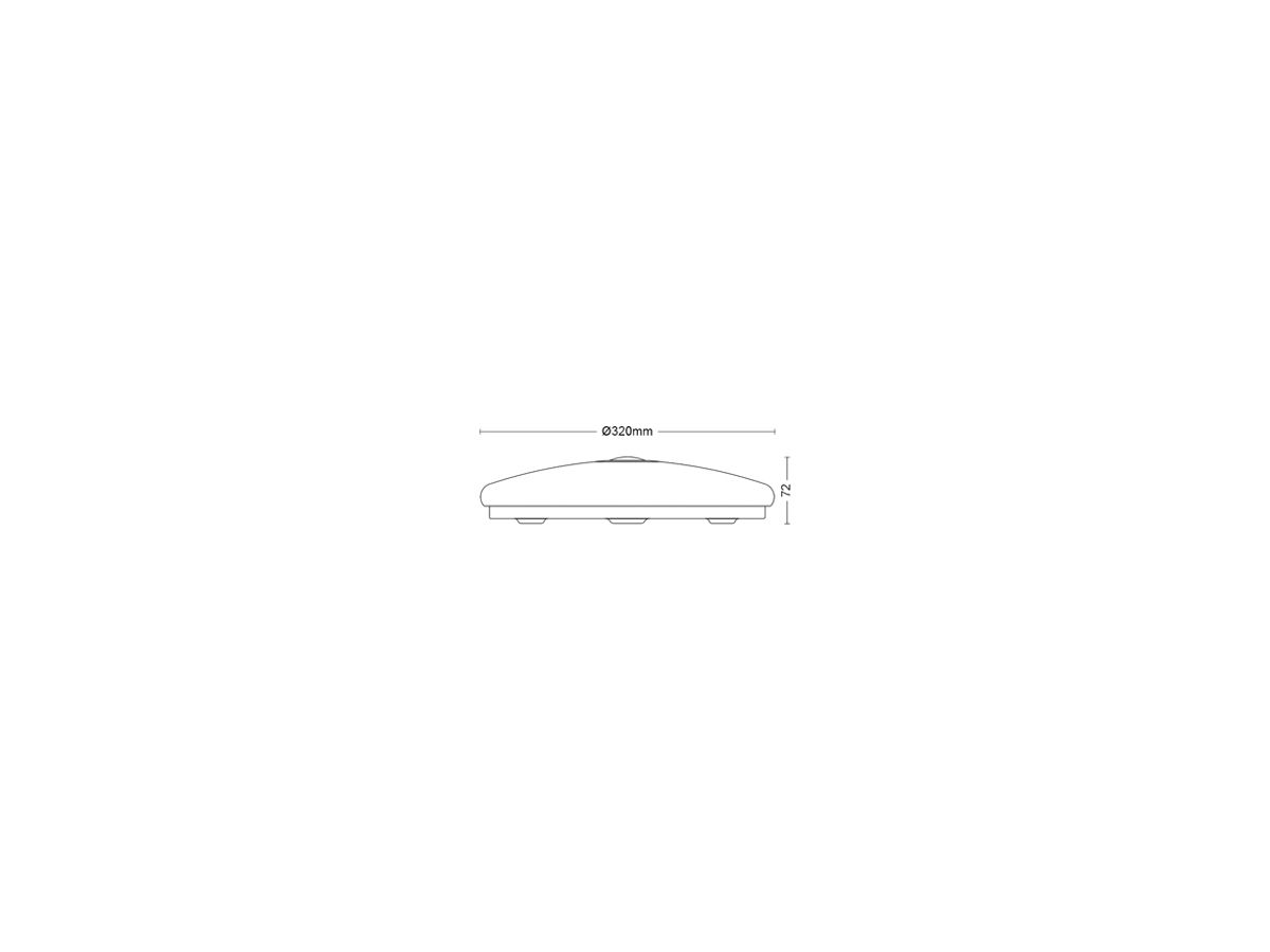 LED-Deckenleuchte Philips Mauve PIR 16W 1700lm 2700K Ø320mm weiss