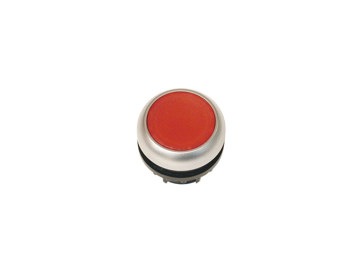 Leucht-Drucktaste ETN RMQ flach rot, tastend, Ring verchromt