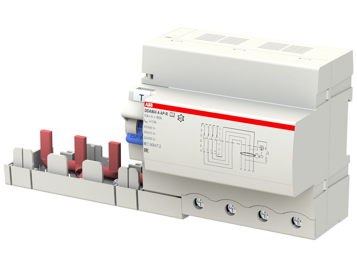 Fehlerstrom-Block ABB DDA804 A-100/0.03 APR 4P 400V A-0.03A 100A 3kA 6.5TE