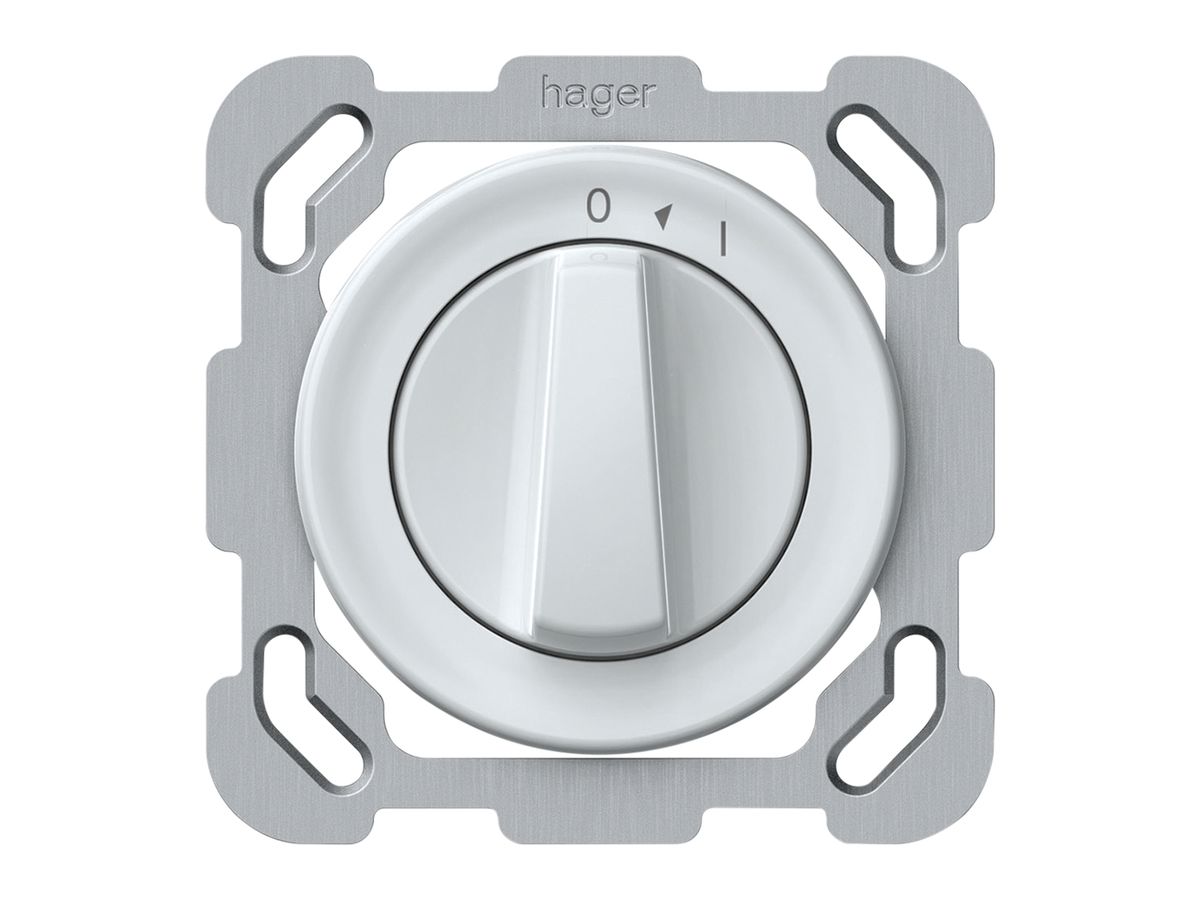 UP-Schwenktaster origin 1P 0<1 1P 0<1 10A 230V 77×77mm weiss