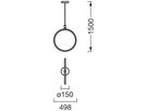 LED-Pendelleuchte LEDVANCE Decor Aura 18W 2000lm 830 Ø498 transparent vertikal