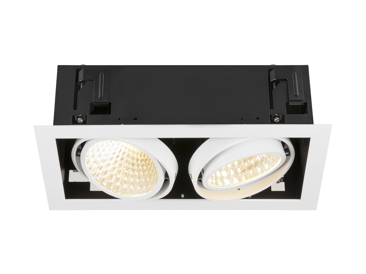 LED-Downlight SLV KADUX 2×27W 3150lm 930 30° DALI 370×195mm weiss