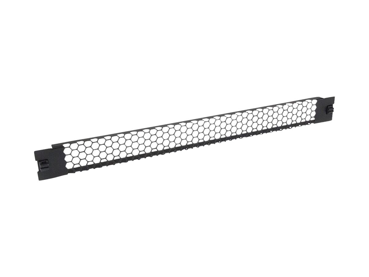 Blindplatte 19" VALUE 1HE gelocht für Belüftung Snap-In Stahl schwarz