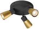 Spot SLV PURI 2.0 Dome CW GU10 3×6W DIM Ø180×113mm schwarz/gold