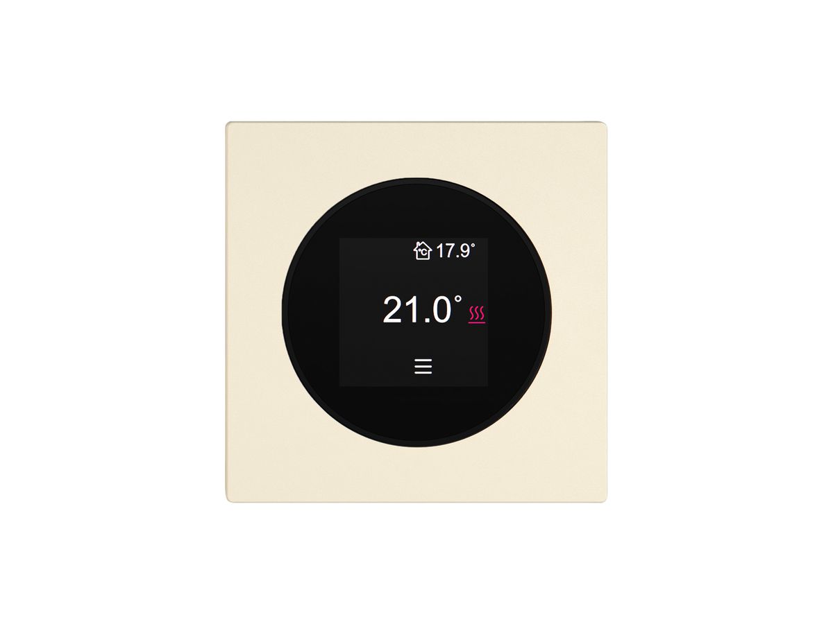 Raumthermostat EDIZIO.liv SNAPFIX® 230VAC 4…30°C 60×60mm crema