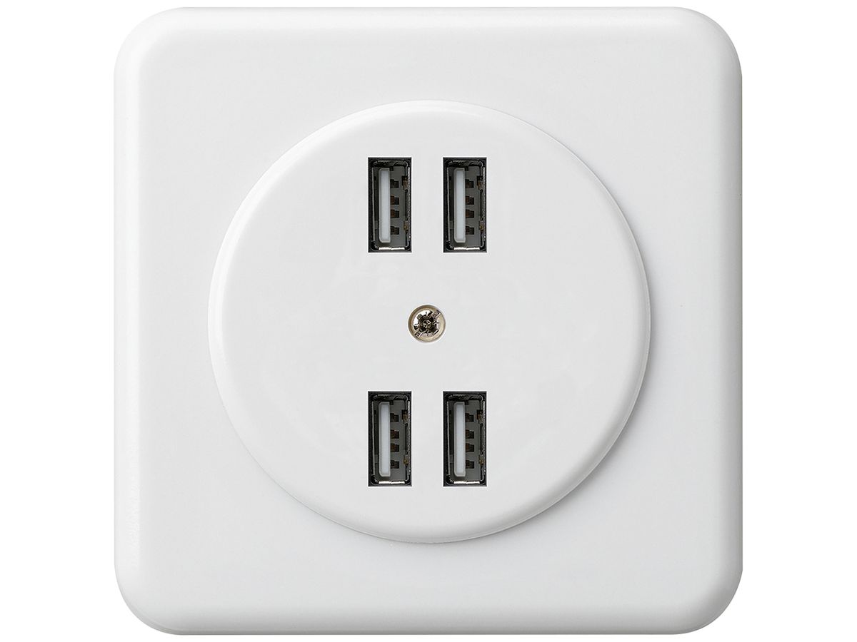 UP-Steckdose 4×USB basico C 2400mA weiss