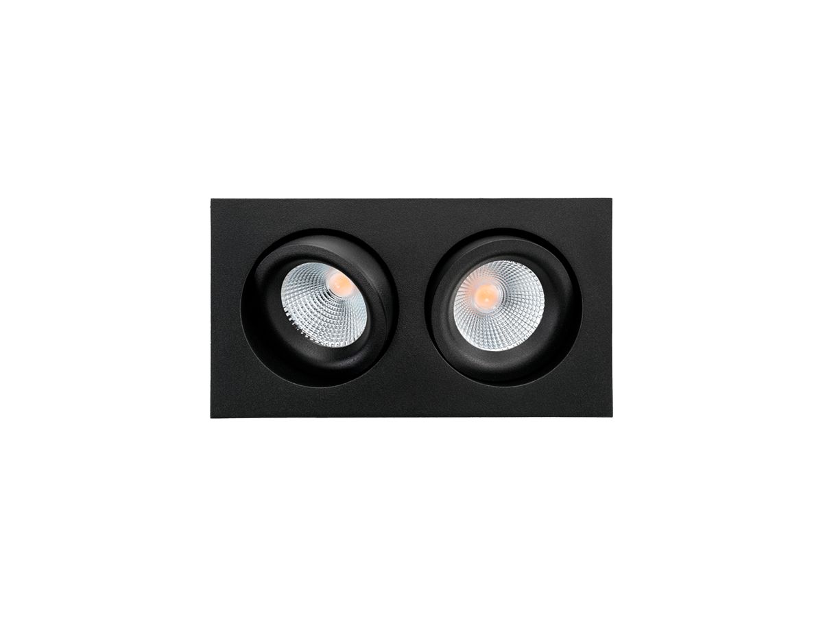LED-Downlight SG Junistar Lux Square 2×7W 1240lm 940 IP20/IP44 42° DIM 175×95 sz