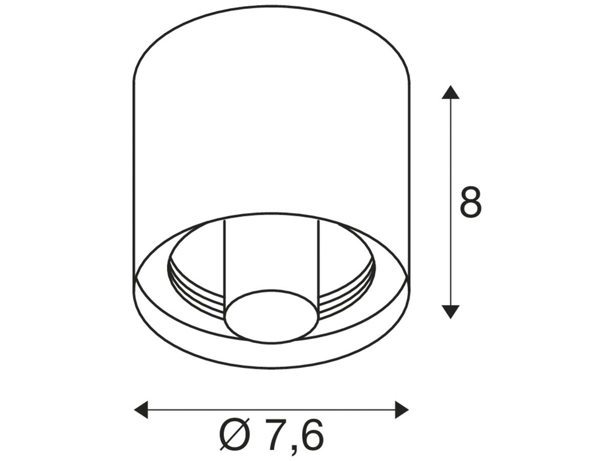 Deckenleuchte SLV VARYT E14 1×6W IP44 DIM Ø76×80mm Chrom