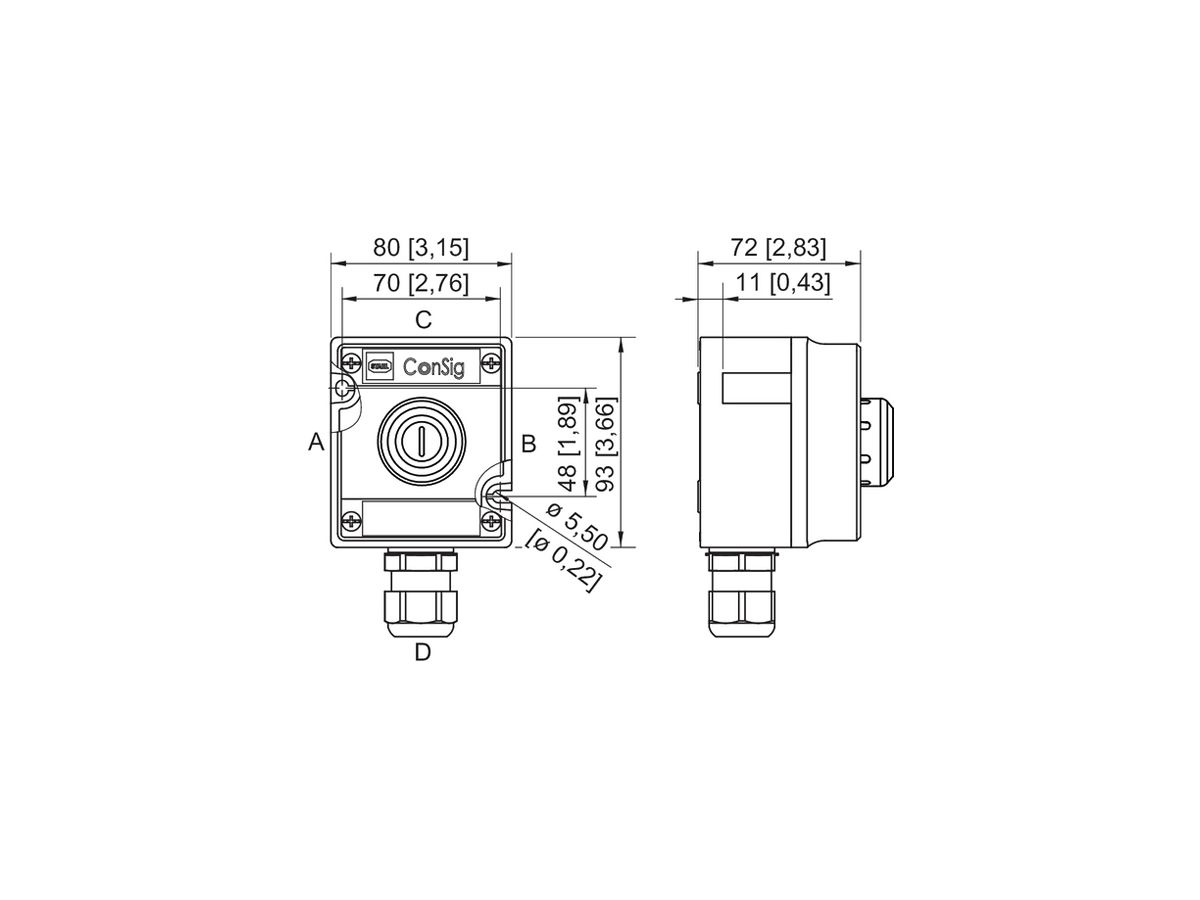 Befehlsgerätesystem STAHL ConSig 8040, 500V, 10A