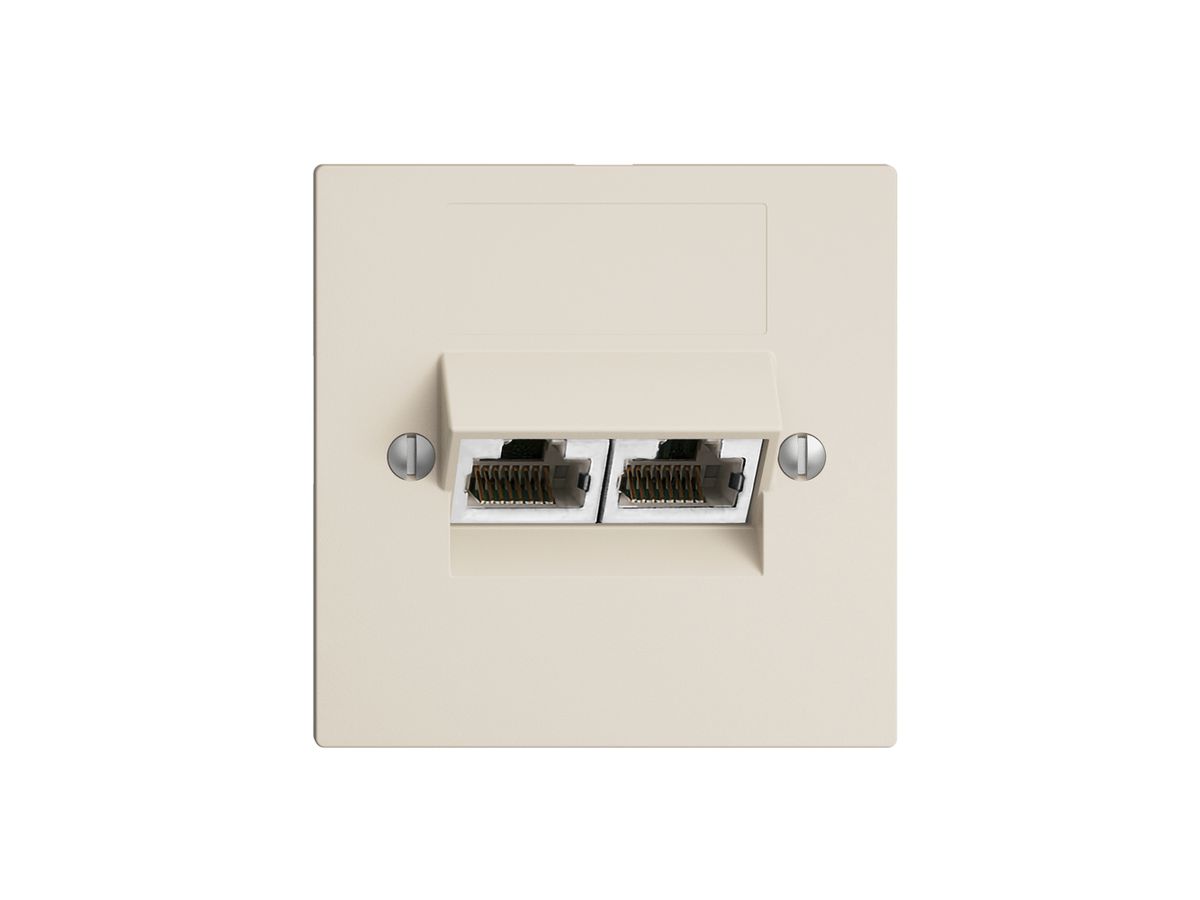 UP-Dose 2×RJ45/s 4P getr. EDIZIOdue crema ITplus