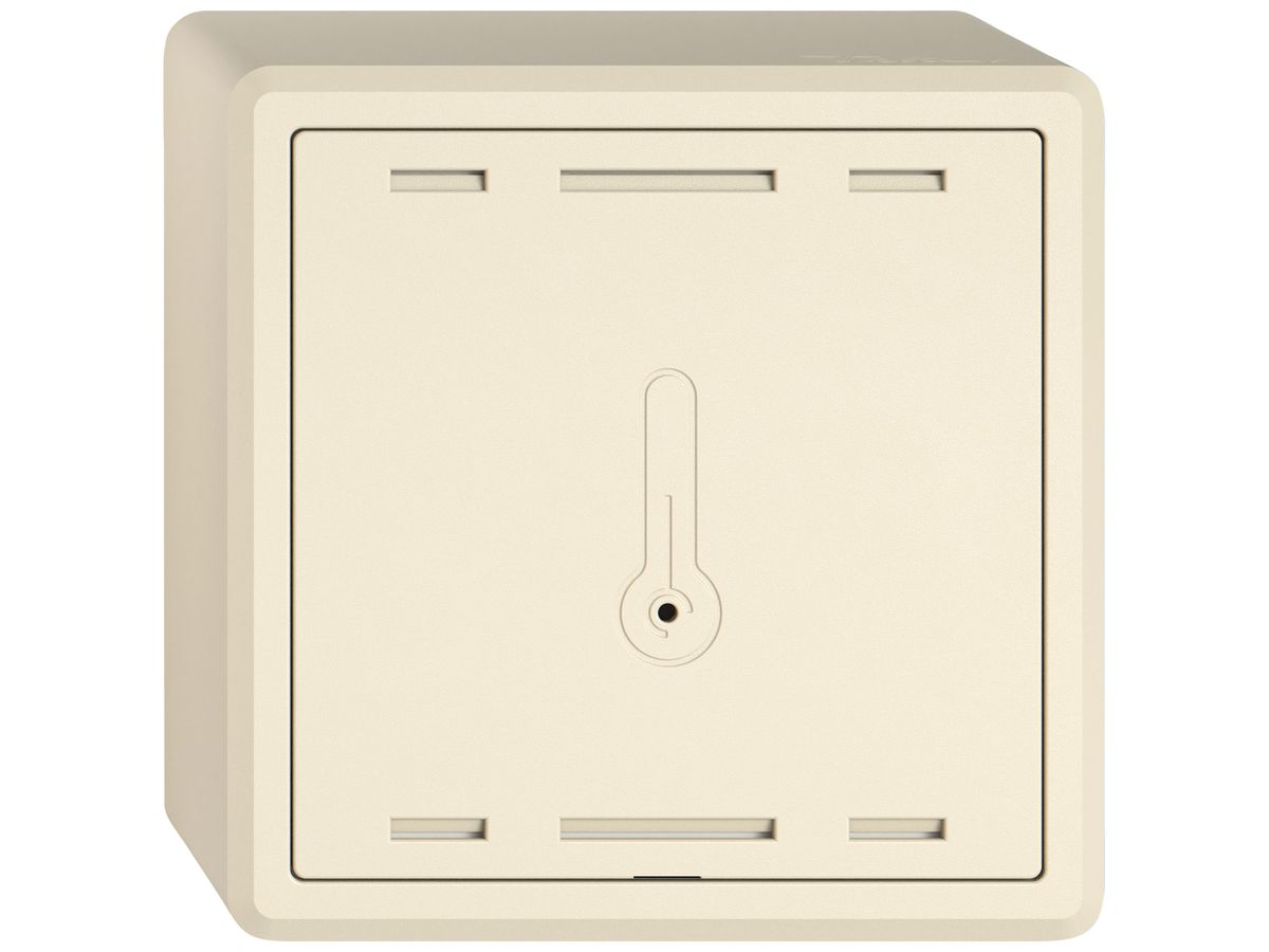 AP-Raumtemperatursensor EDIZIO.liv Wiser SNAPFIX® K+ 230V 74×74×54mm cr