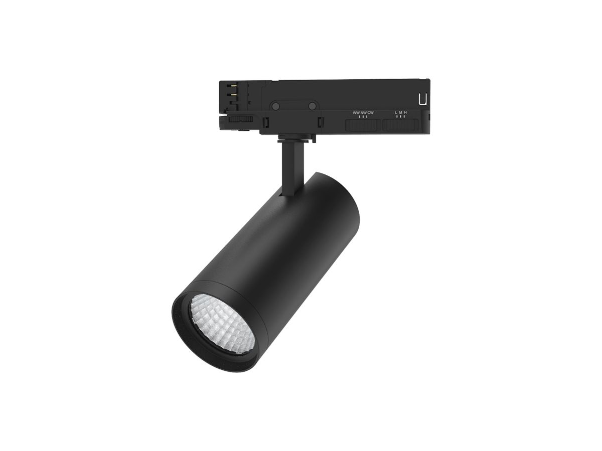 LED-Spot DOTLUX SLIMtrack 29W 2670lm 927/932/940 36° Ad3Ph Ø75 schwarz