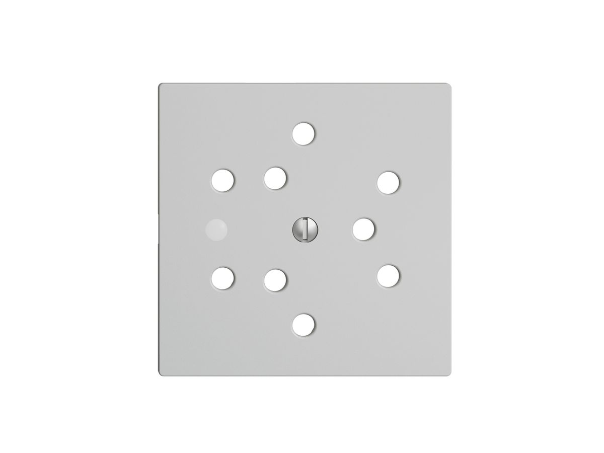 Frontset EDIZIOdue hellgrau 60×60mm 3×T12 mit Linse