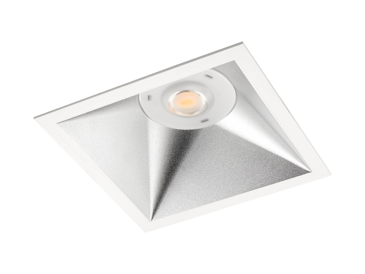 LED-Downlight SG Rax Soft Square 19W 2370lm 830 IP44 62° DALI 216×216mm weiss