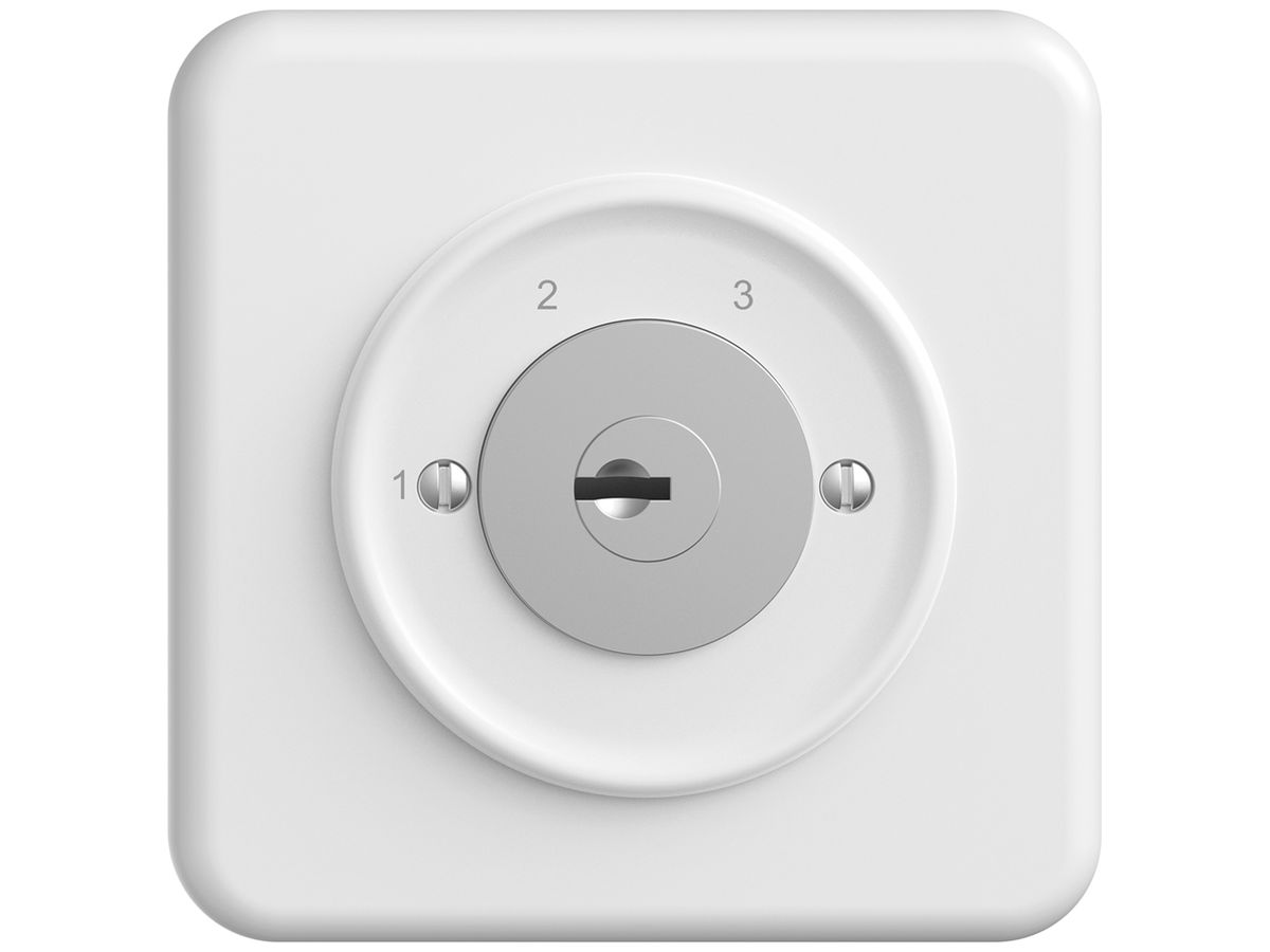 UP-Schlüsselschalter STANDARDdue m.KABA 1262KA/5000 getr.Kont.2P 1-2-3 T=87mm ws