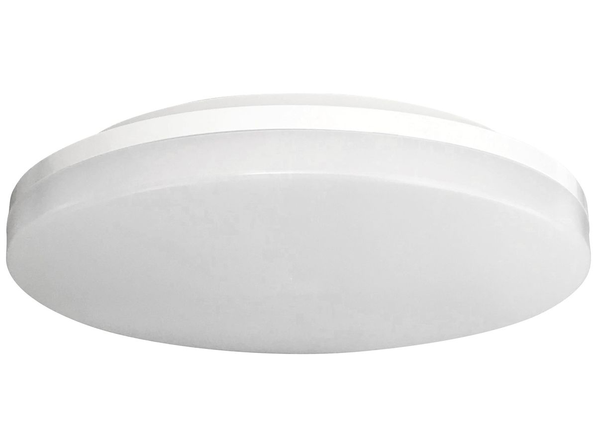 LED-Deckenleuchte Z-Licht FlachLED 24W 2050lm 4000K IK8 Ø330mm IP65 PC weiss