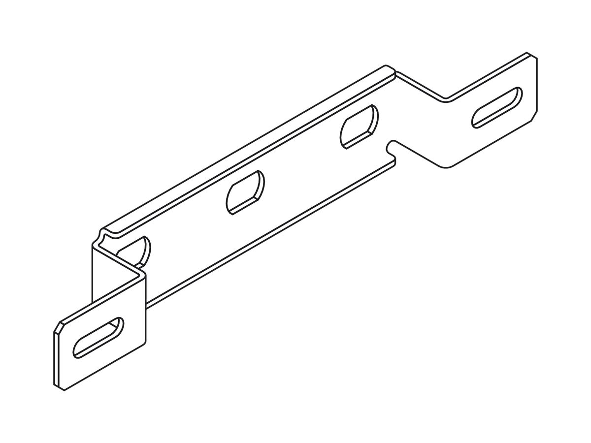 Adapter Lanz für Montage seitlich verzinkt