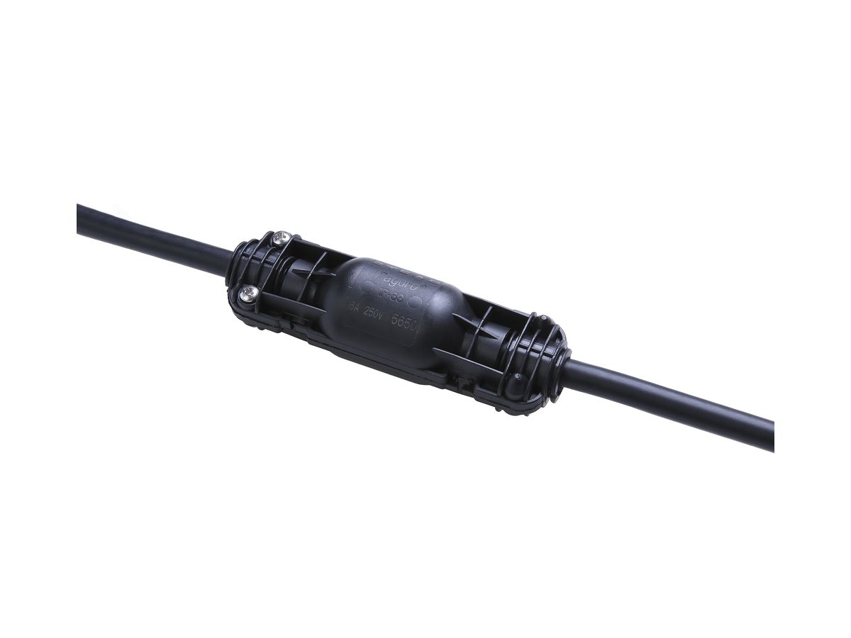Kabelmuffe MH für Kabel 3×2.5mm² Ø6.5…12mm, schwarz, IP68