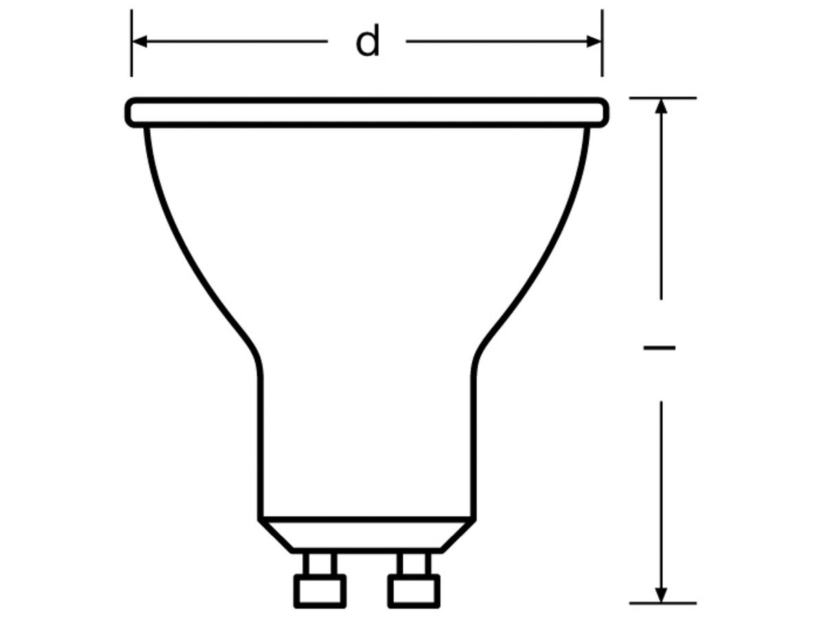 LED-Reflektorlampe LEDVANCE SUPERIOR GU10 3.7W 230lm 2700K DIM klar 36°