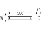 Profilschiene DIN-35 L 306 zu Apparategehäuse Gr.2 und 4