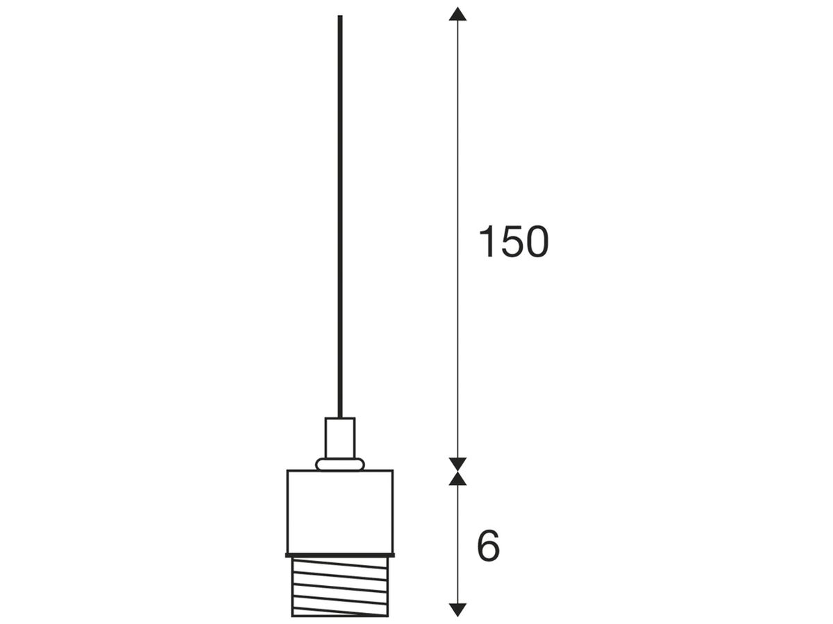 Pendelleuchte SLV FENDA E27 60W mit Kabel 1.5m IP20 chrom