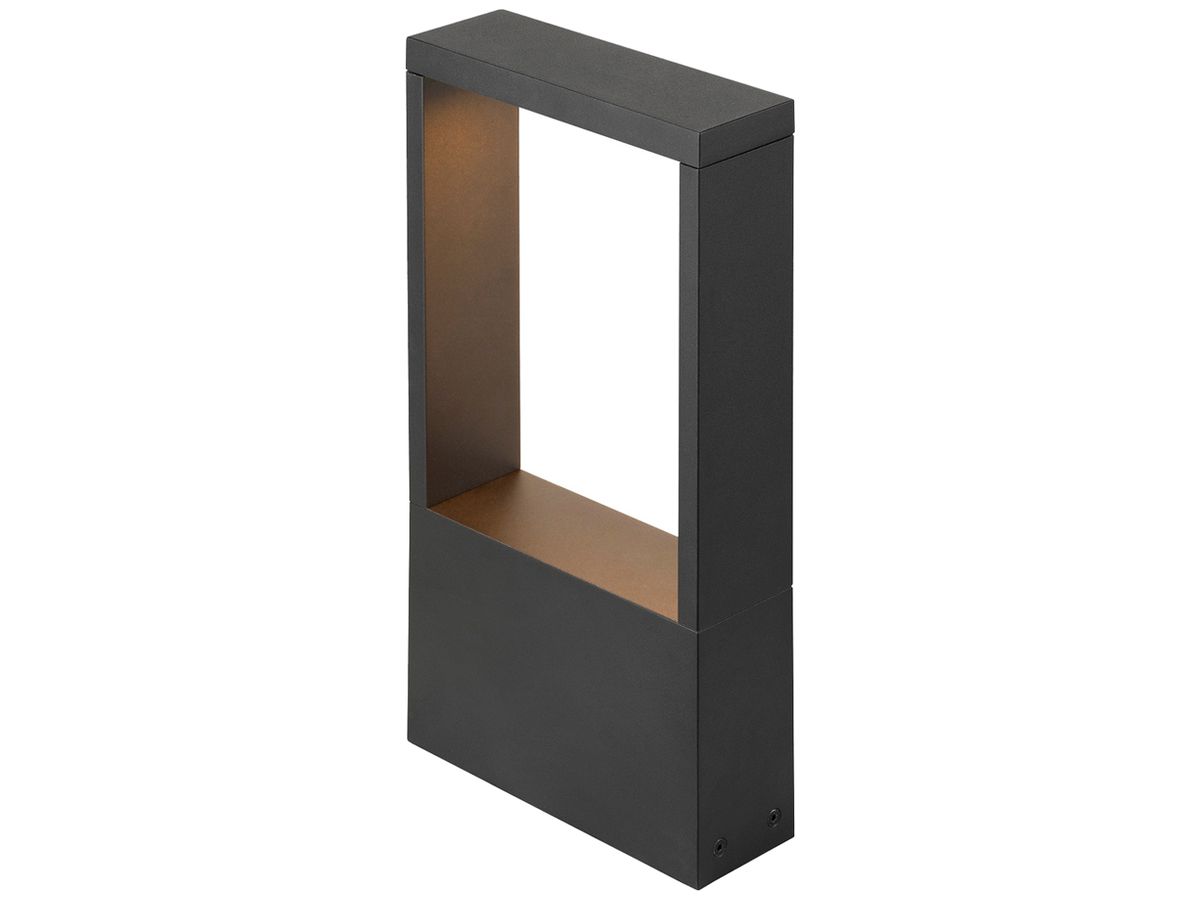 LED-Wegeleuchte SLV FLATT 10W 650lm 2700K IP65 360×180×60mm schwarz