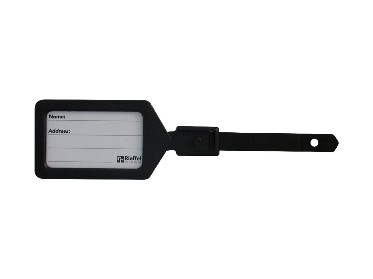Bezeichnungsschild Rieffel KT 1080 33×63mm Kunststoff schwarz