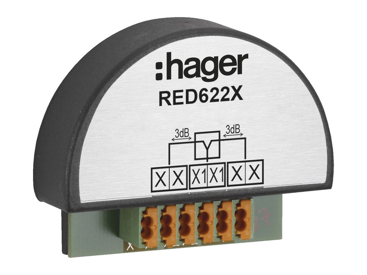 UP-Audio/Video-Verteiler Hager 2-fach 2-Draht, für Türsprechanlage