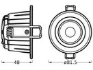 EB-LED-Spot LEDVANCE Combo ADJ 6W 600lm 927/930/940 IP65 60° DIM Ø81.5mm weiss