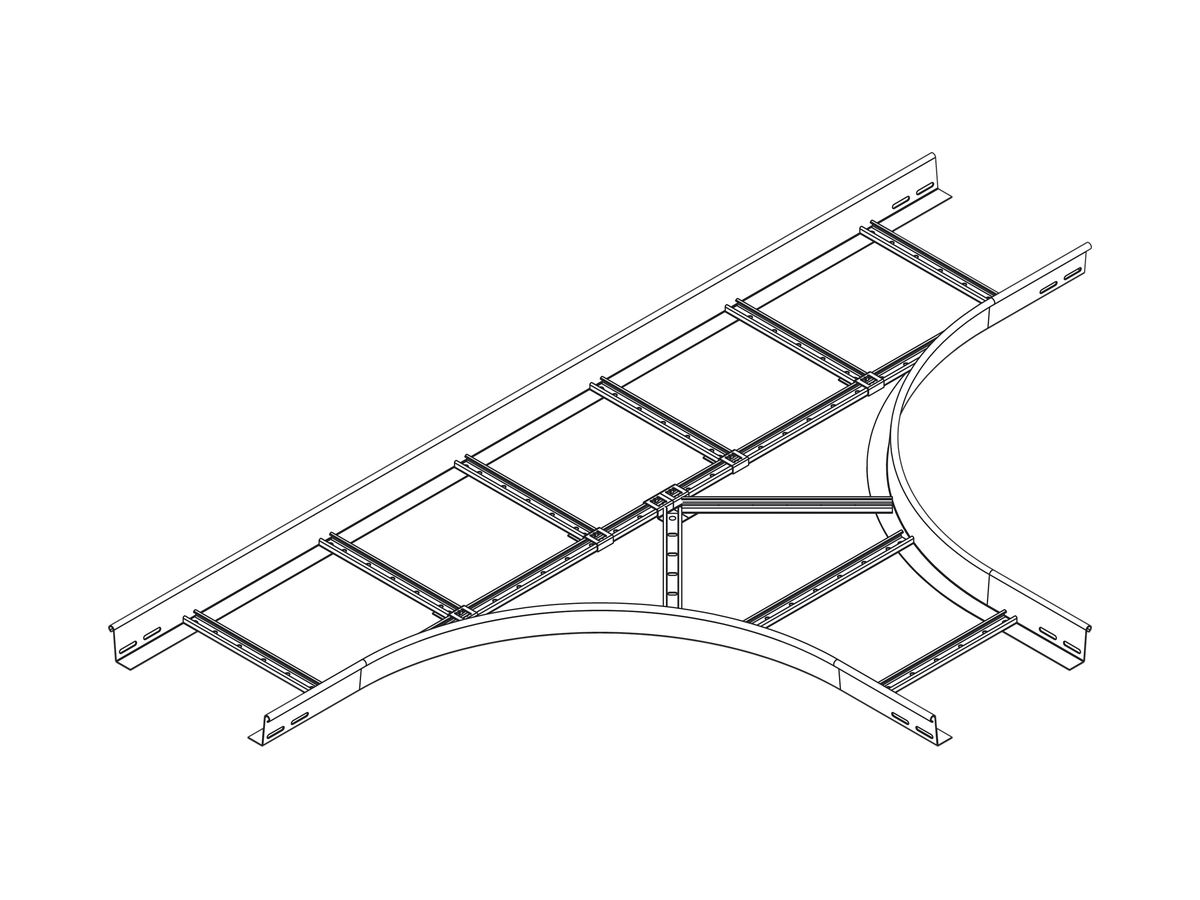 Abzweig-T Lanz 300×60mm verzinkt