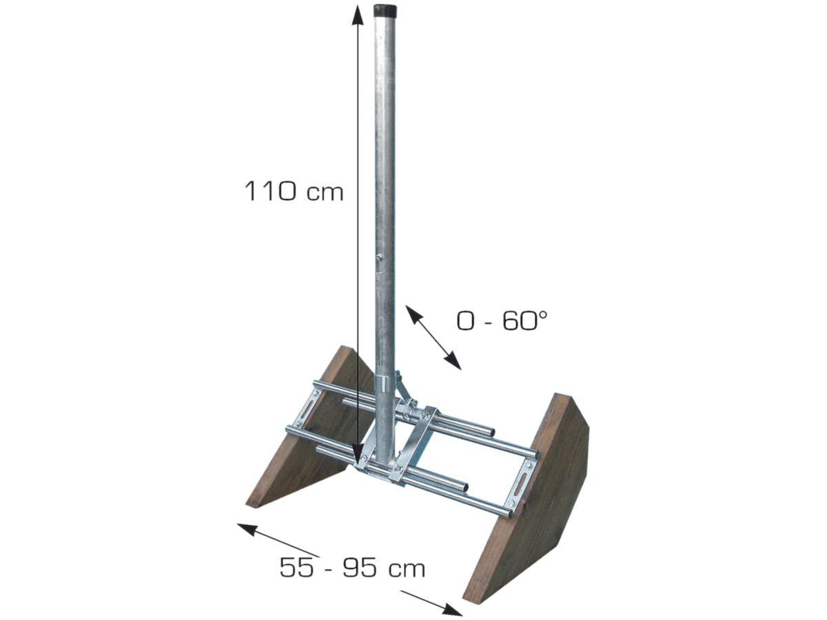 Halterung an Dachsparren WISI SP90 für Parabolantenne, Ø48×1100mm