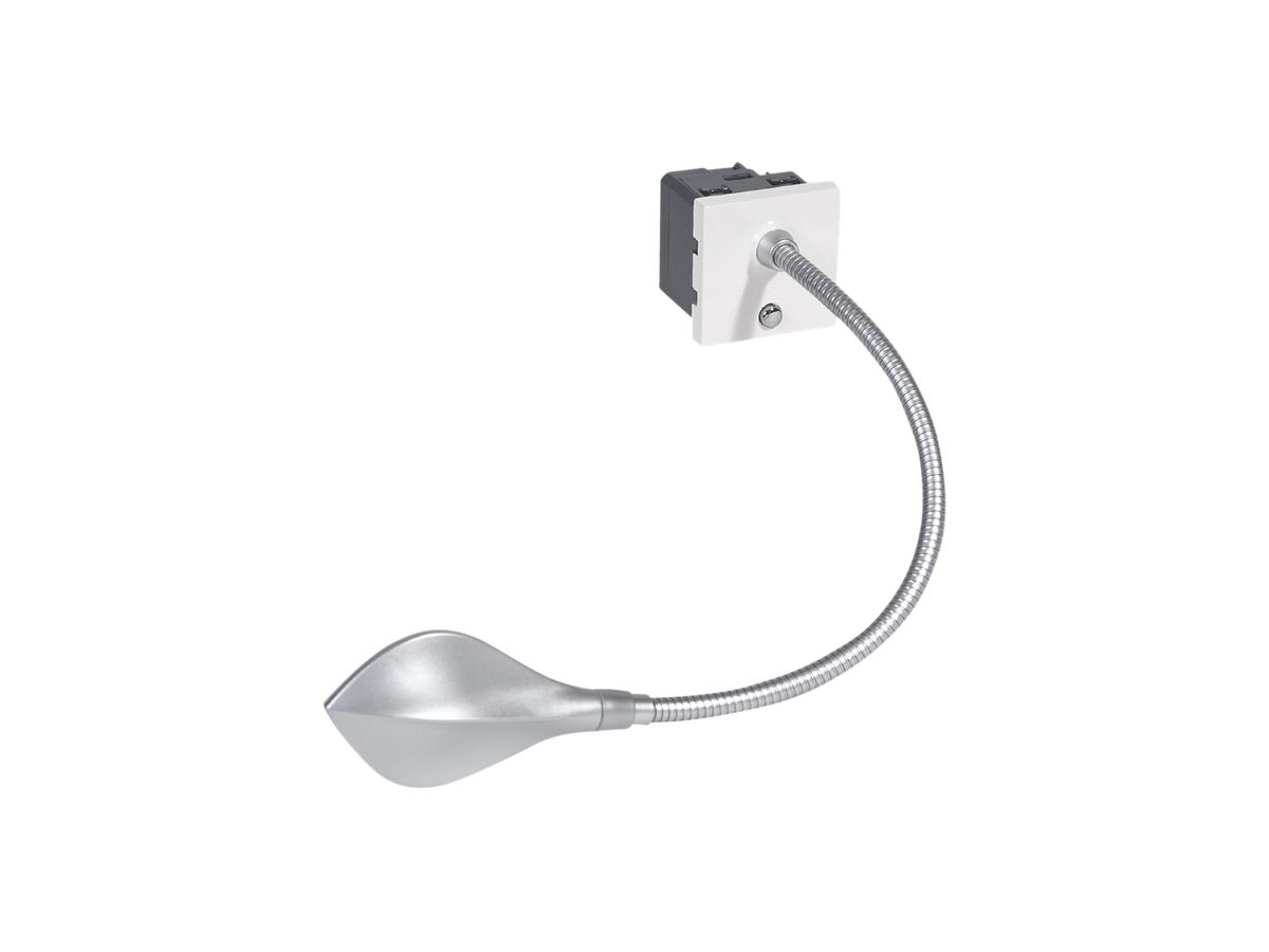 UP-LED-Leseleuchte Legrand Arteor 3.3W 3000K, Schalter und Flexarm, weiss