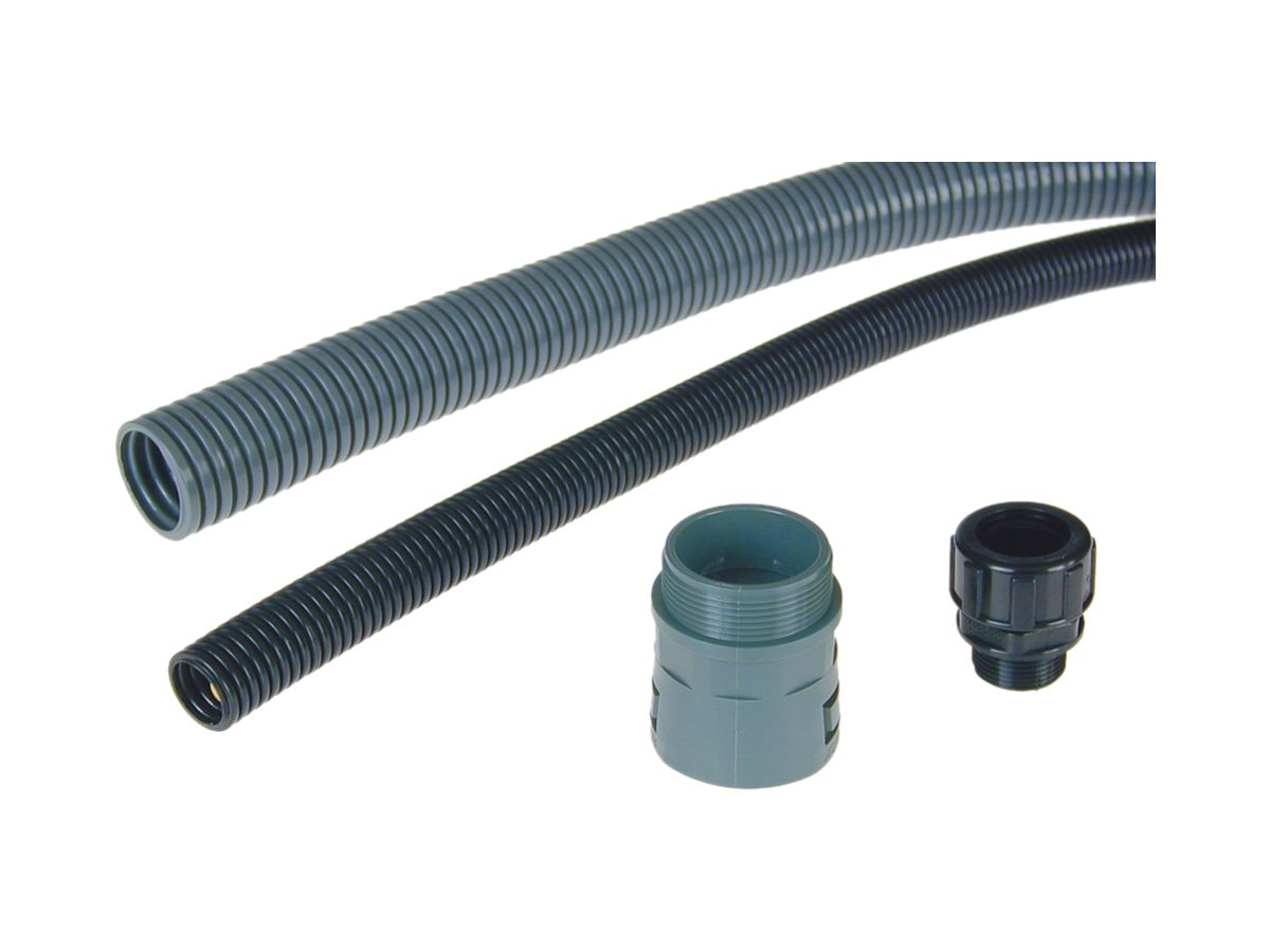 Set Pasoflex (Schlauch 10m schwarz 17mm und 10 Anschlussnippel)
