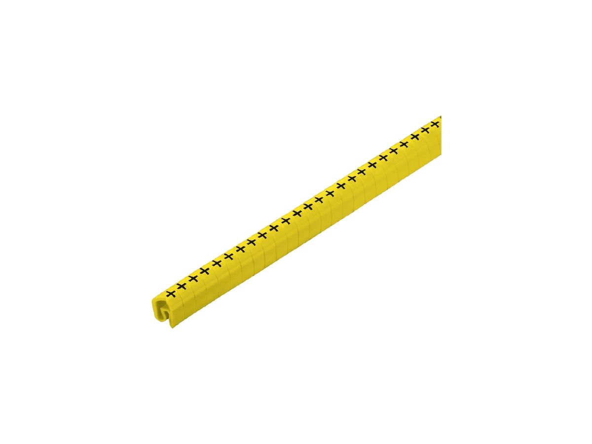 Leitermarkierer Weidmüller CLI C CD für Ø1…5mm 3×4.2mm Symbol: +, gelb