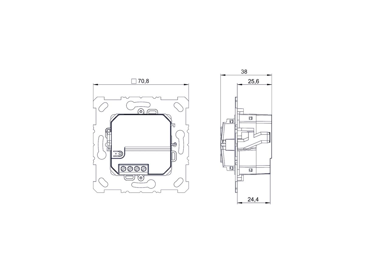 UP-Funktaster Theben LUXORliving PB 4 RF mit Temperatursensor