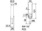 Schnellverleger BET 2056 H-Fuss Metall 22…28mm 3×Kabel Stahl tfZn